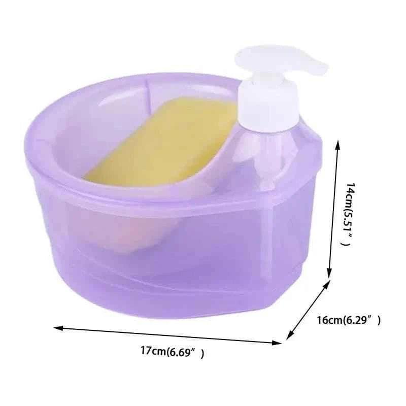 Round Transparent Kitchen Dispenser with Sponge for Easy Liquid Pouring - Clarify.pk
