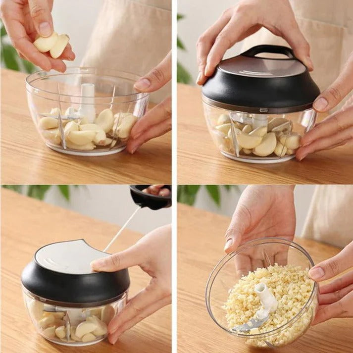 Shengya Manual Food Chopper – High-Speed Hand-Powered Processor MJ