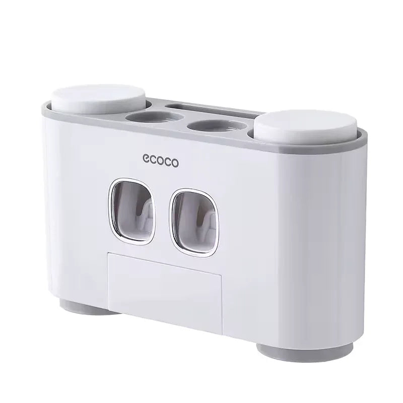 Automatic Toothpaste Dispenser Set – Toothbrush Holder with Cups - Clarify.pk