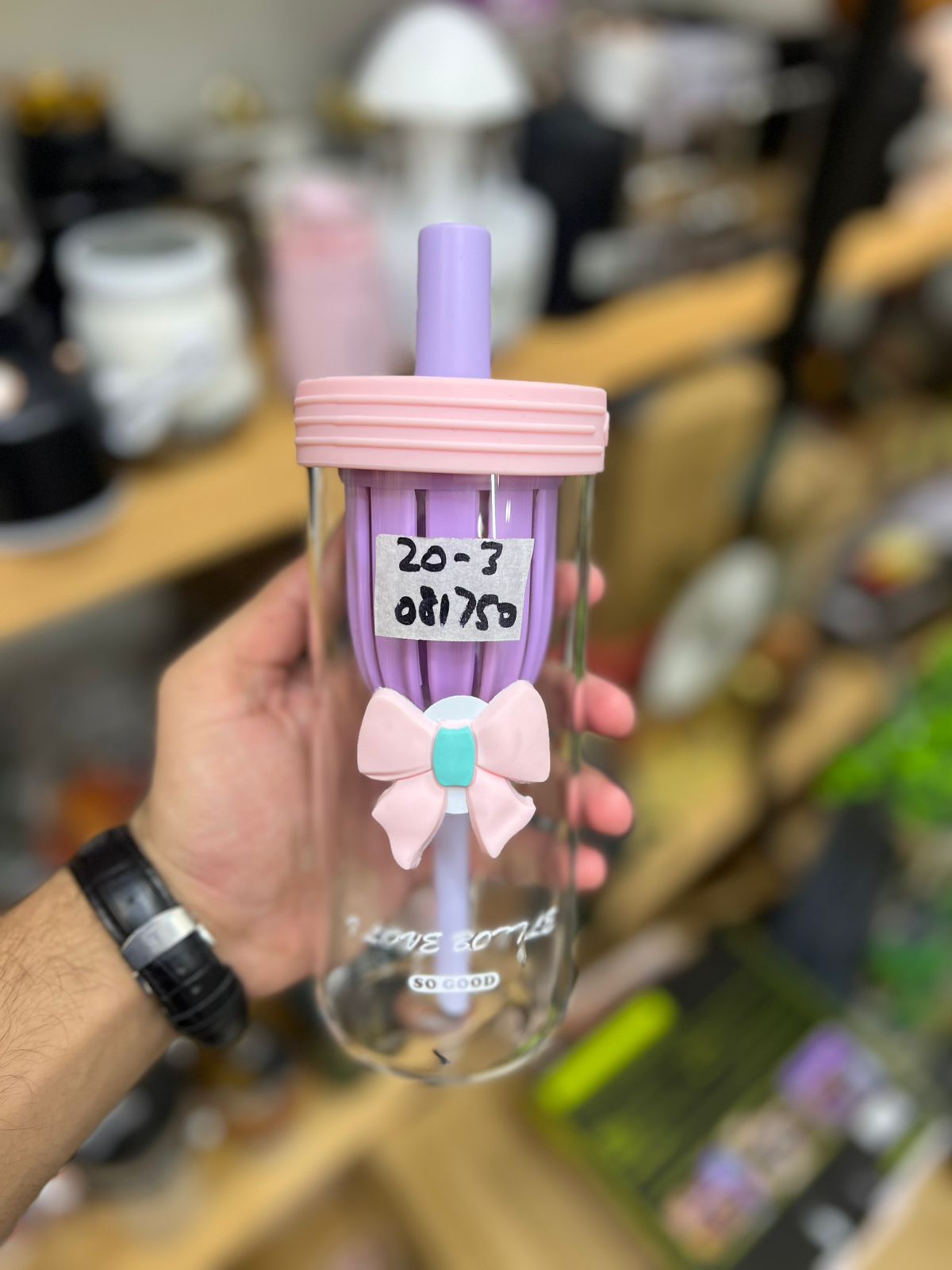 Aesthetic Sipper Glass Cup – Minimalist Tumbler with Straw ZZ