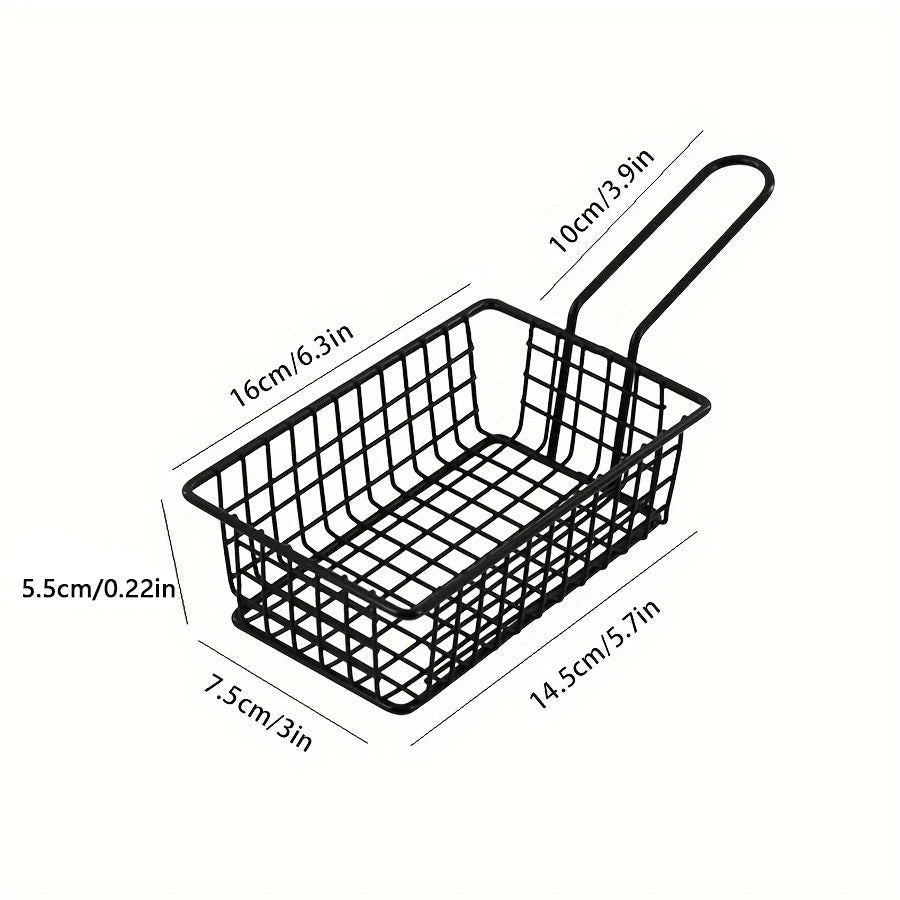 Rectangular French Fries Snack Basket – Restaurant Style Serving (Random) SS