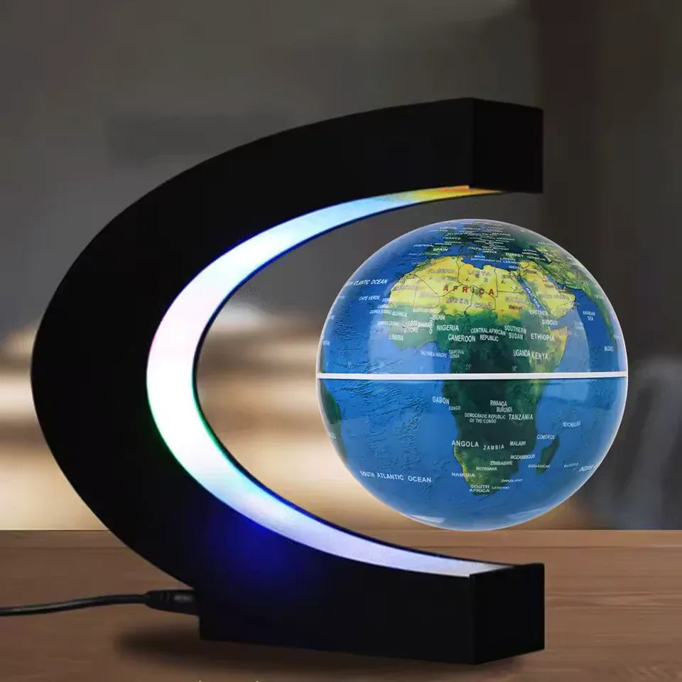 Magnetic Levitation Globe Lamp with LED Light - Clarify.pk