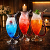 Curved Straw Cocktail Glass – 320ml Stylish Drinkware - Clarify.pk