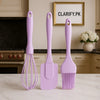 3 Pcs Silicone Kitchen Utensil Set – Whisk, Spatula & Brush - Clarify.pk