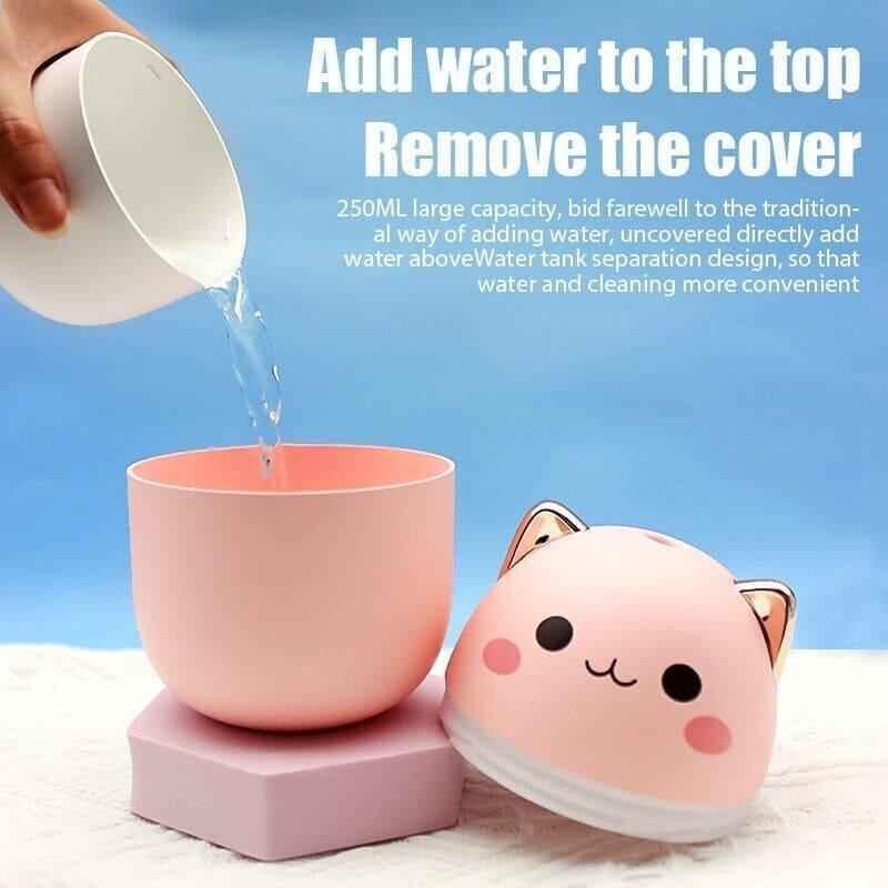 200ml Cat Humidifier - Adorable Cute Cat Design for Home and Office - Clarify.pk