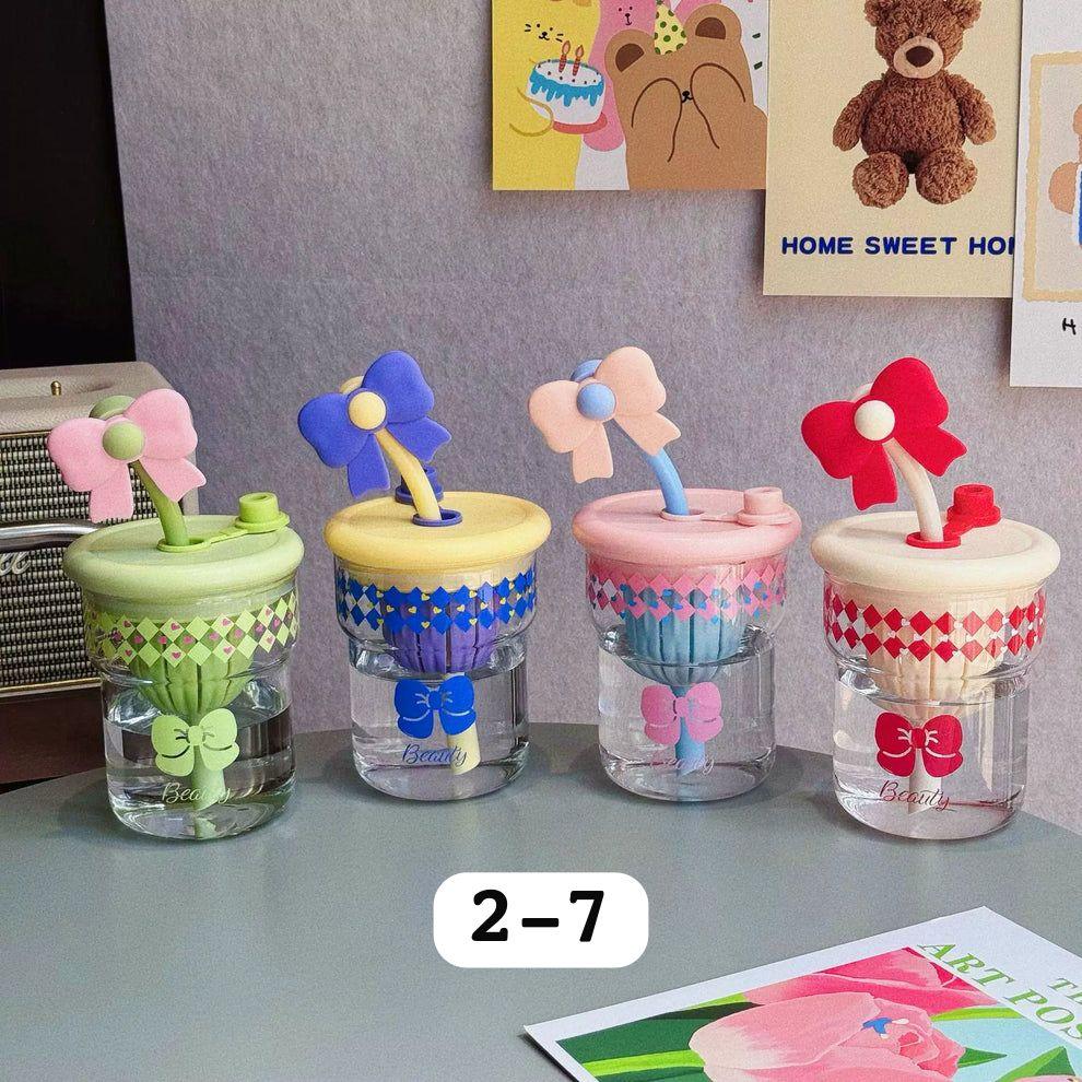 500ml Glass Infuser Cup – Elegant Tea & Fruit Infuser (Random Color) - Clarify.pk