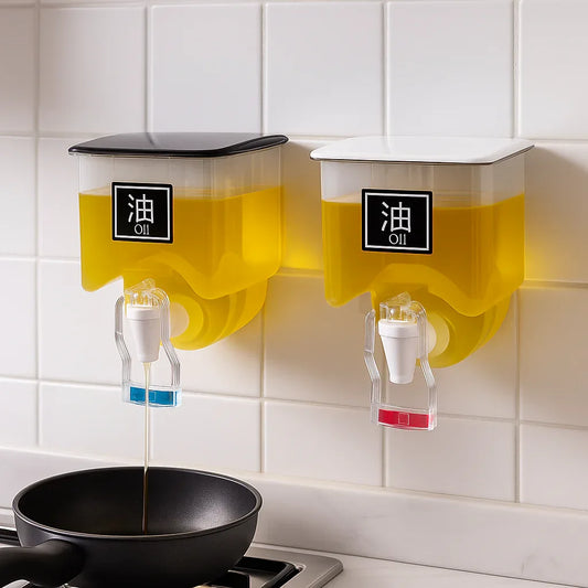 Wall-Mounted 650ml Oil Dispenser – Space-Saving Kitchen Storage Bottle - Clarify.pk