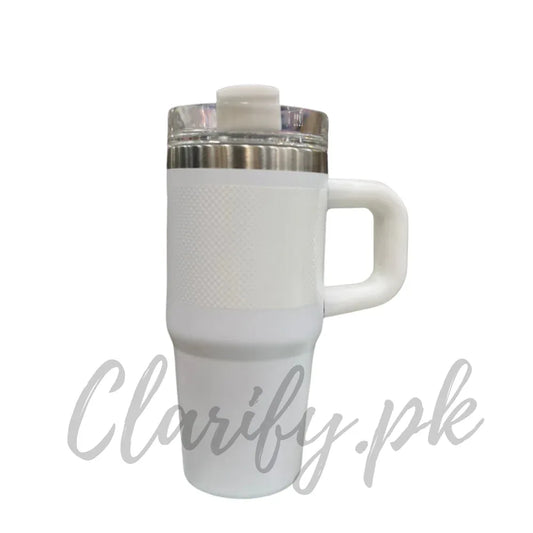 Premium Classic White Texture 14oz Mini Tumbler – 420ml - Clarify.pk