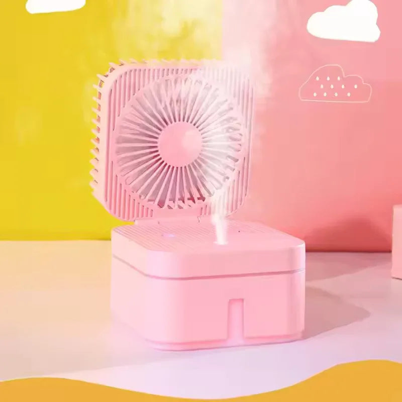 2-in-1 Humidifier Cooling Fan, Compact & Portable - Clarify.pk