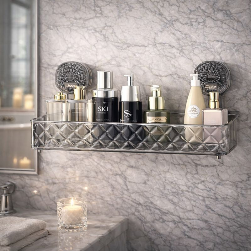 Premium Suction Cup Bathroom Storage Shelf (High Quality) Clarify.pk