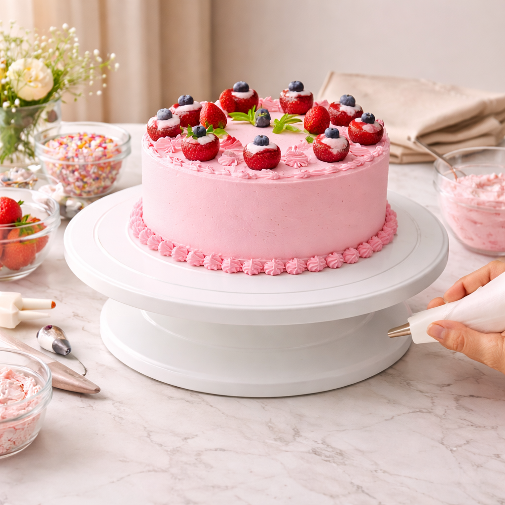 Revolving Cake Turntable – Professional Decorating & Display Stand BI