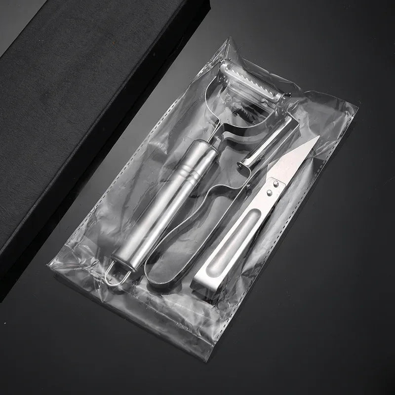 3 in 1 Kitchen Peeler and Grater Stainless Steel - Clarify.pk