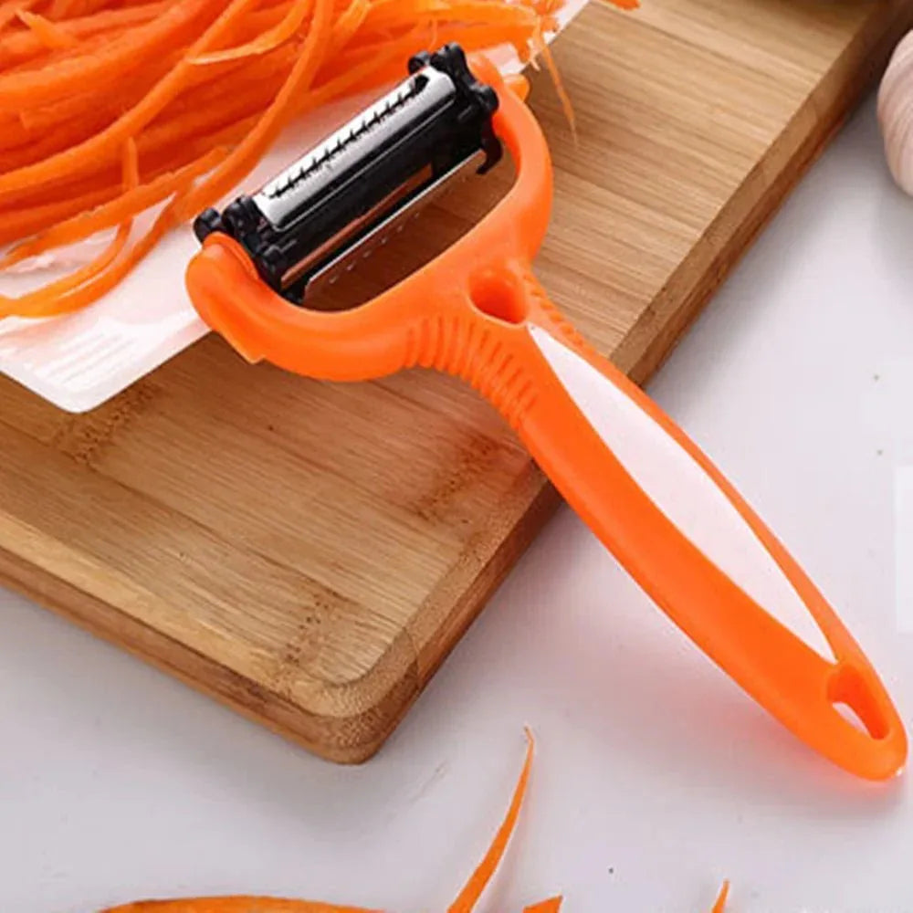 3-in-1 Vegetable & Fruit Peeler – Multi-Functional Rotary Grater Cutter - Clarify.pk