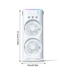 Rechargeable Mist Fan - Dual Spray with Automatic Rotation and Lighting Effects - Clarify.pk