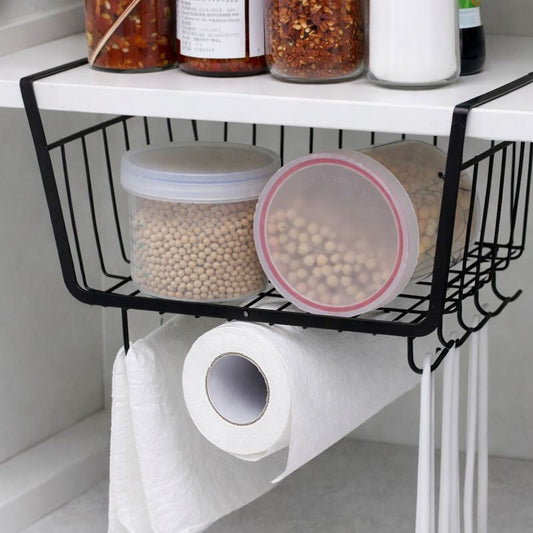 Under Cabinet Hanging Rack – Space Saving Kitchen Organizer A TO Z