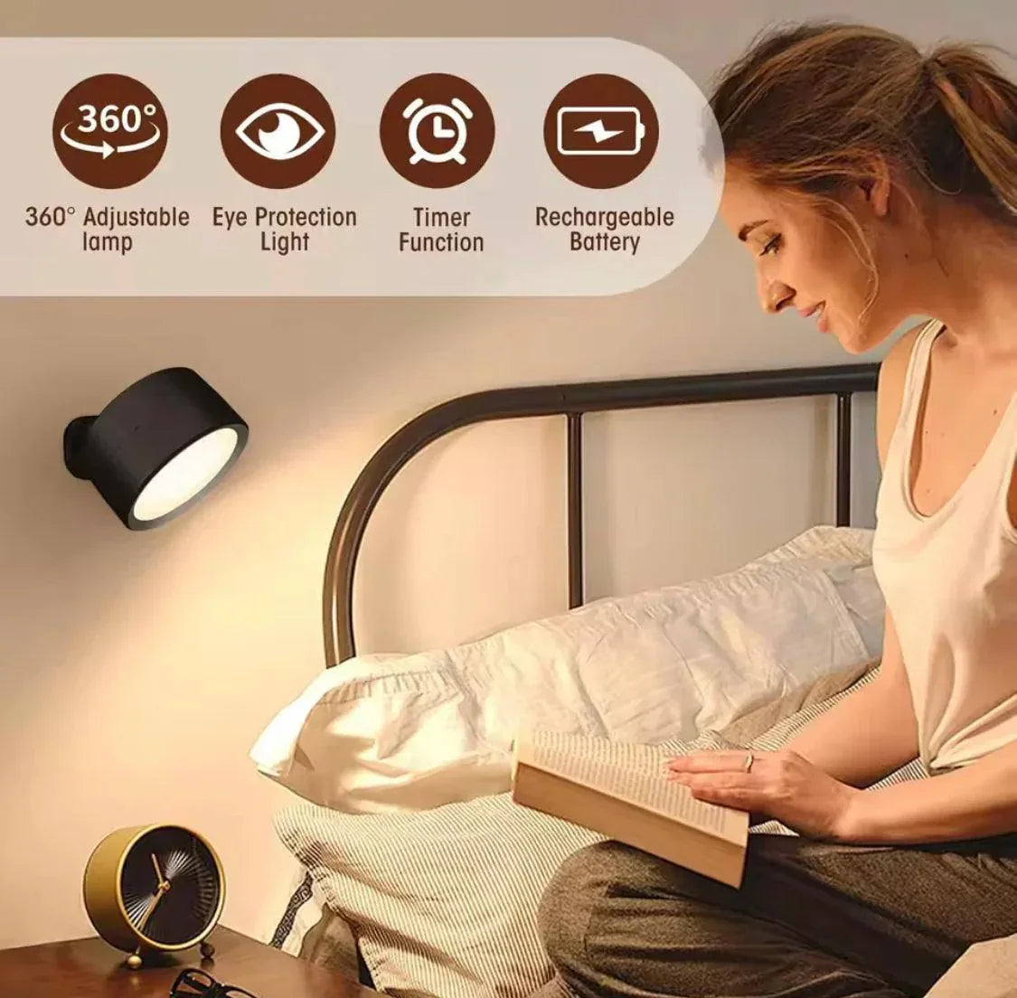 360 Degree LED Wall Lamp with Remote Control - Clarify.pk