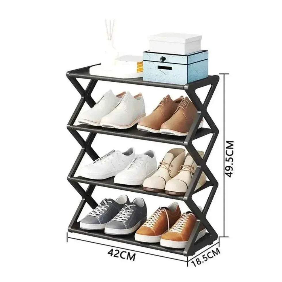 4 Layer Shoe Rack Home Assembly Stand - Clarify.pk