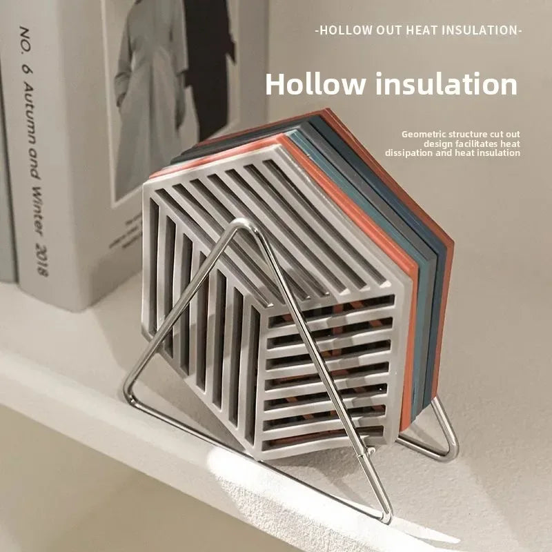 4 Pieces Heat Resistant Silicone Dining Mat Set - Clarify.pk