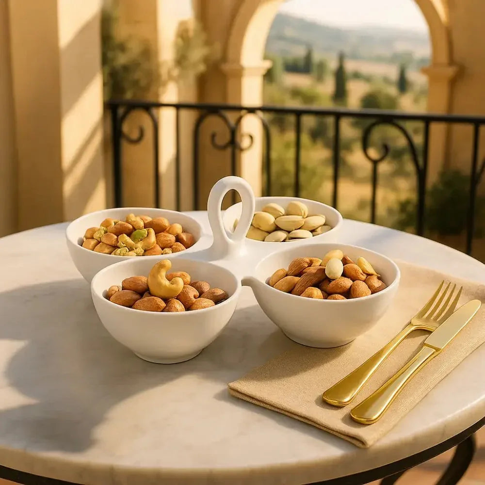 4-Section Kitchen Serving Tray with Handle - Clarify.pk