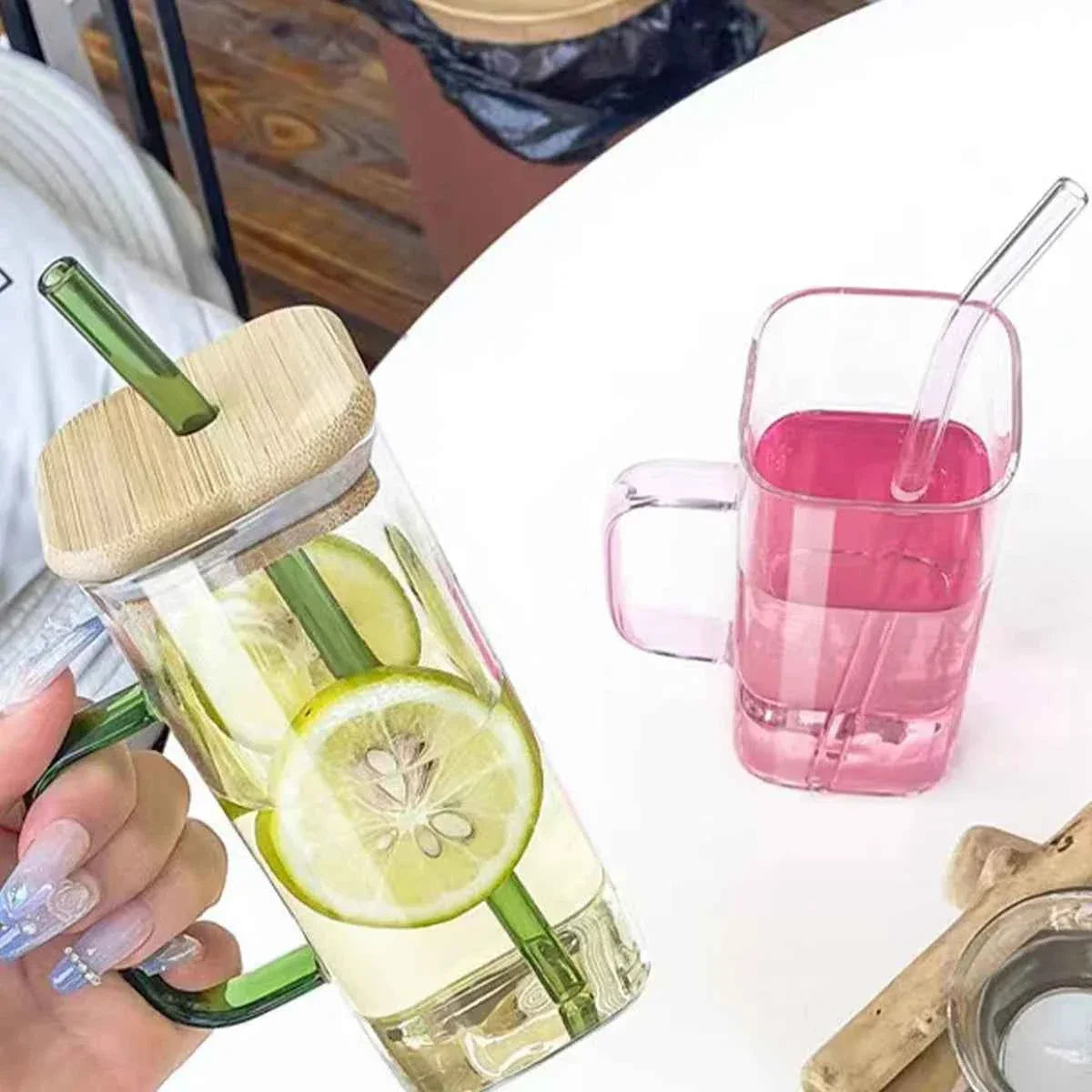 400ml Stylish Design Coffee Mug with Straw - Clarify.pk