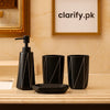Luxury 4Pcs Black Bath Set – Modern Bathroom Décor - Clarify.pk