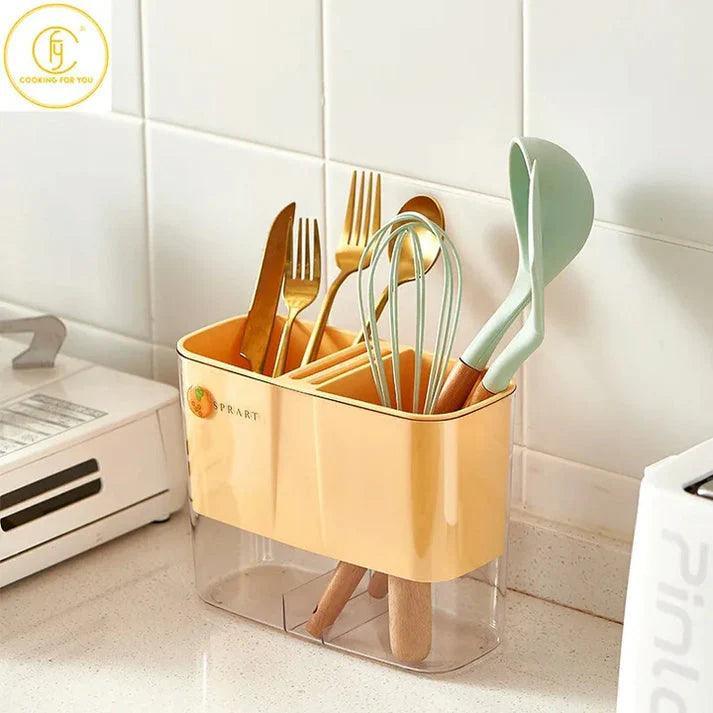 Acrylic Cutlery Holder Organizer for Kitchen Utensils - Clarify.pk