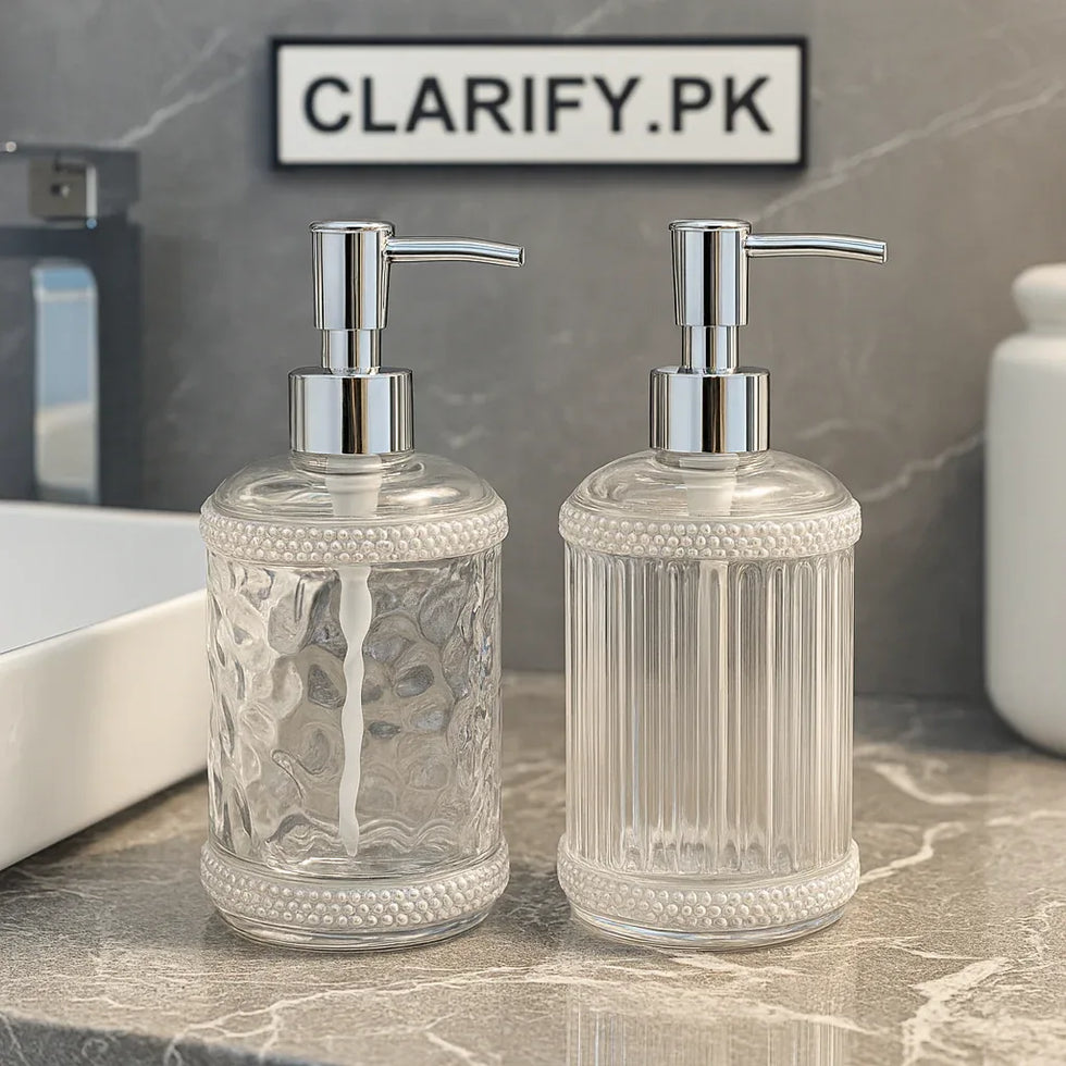 Acrylic Liquid Soap Dispenser – Refillable Bathroom Bottle (Each) - Clarify.pk