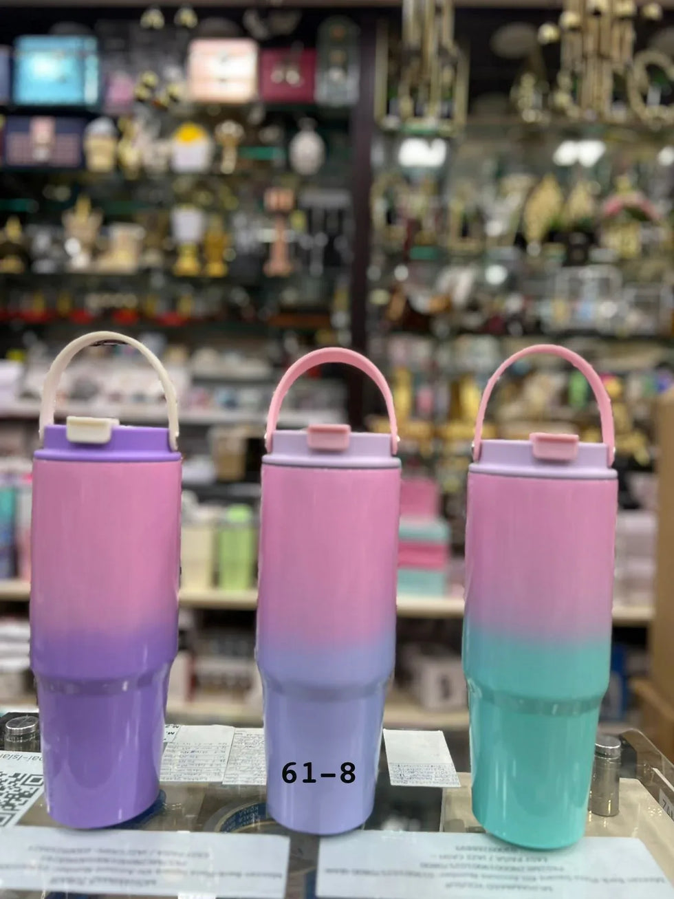 Premium 900ml Gradient Tumbler – 30oz Stainless Steel Cup (Random color) - Clarify.pk