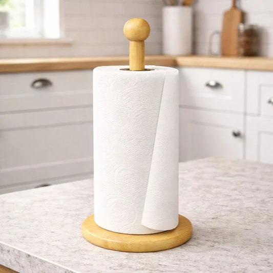 Wooden Tissue Paper Holder – Bamboo Tabletop Stand - Clarify.pk