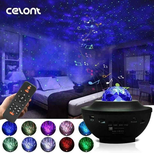 Galaxy Projector Speaker with Remote Control for Home Decor and Relaxation - Clarify.pk