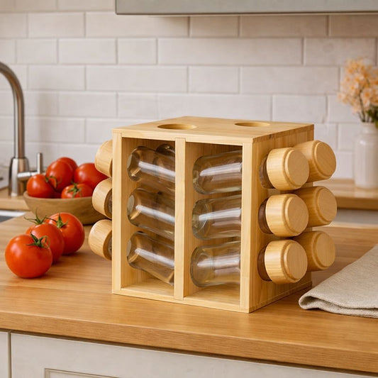 Shengya Wooden Rotating Spice Rack MJ