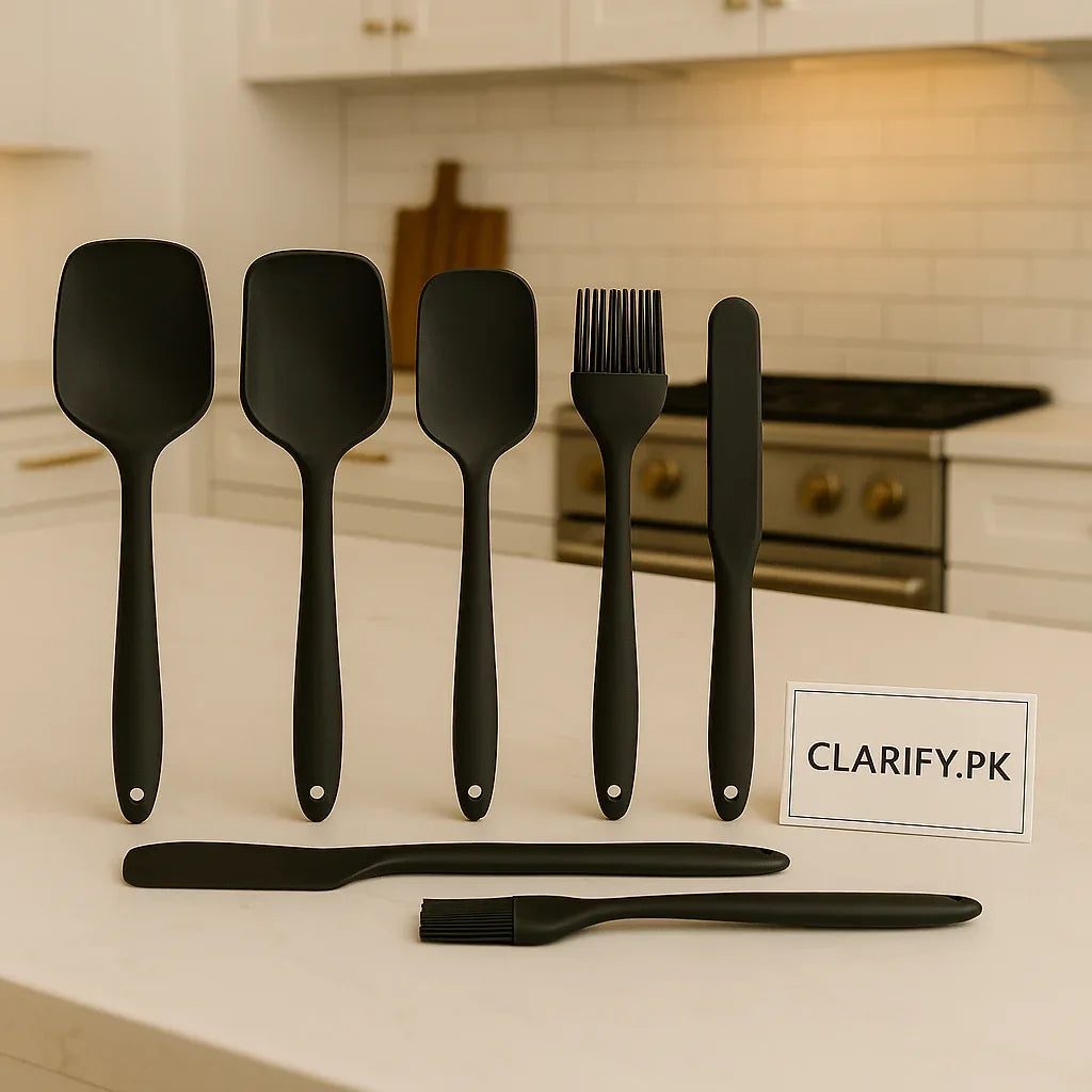 6-Piece Silicone Kitchenware Set – Non-Stick Cooking Utensils - Clarify.pk