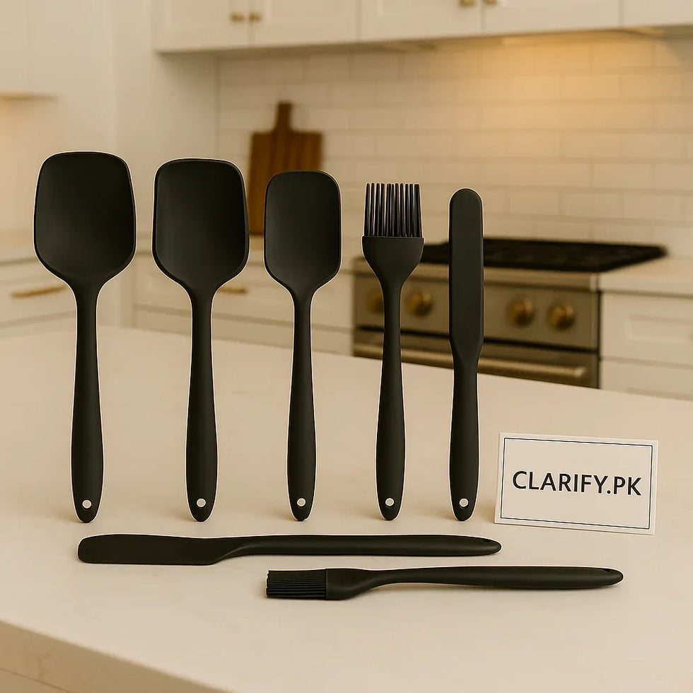 6-Piece Silicone Kitchenware Set – Non-Stick Cooking Utensils - Clarify.pk