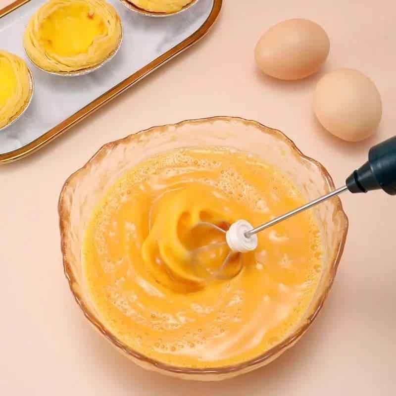 2 in 1 Portable Milk Frother and Egg Beater, USB Rechargeable Handheld Coffee Mixer and Kitchen Blender - Clarify.pk