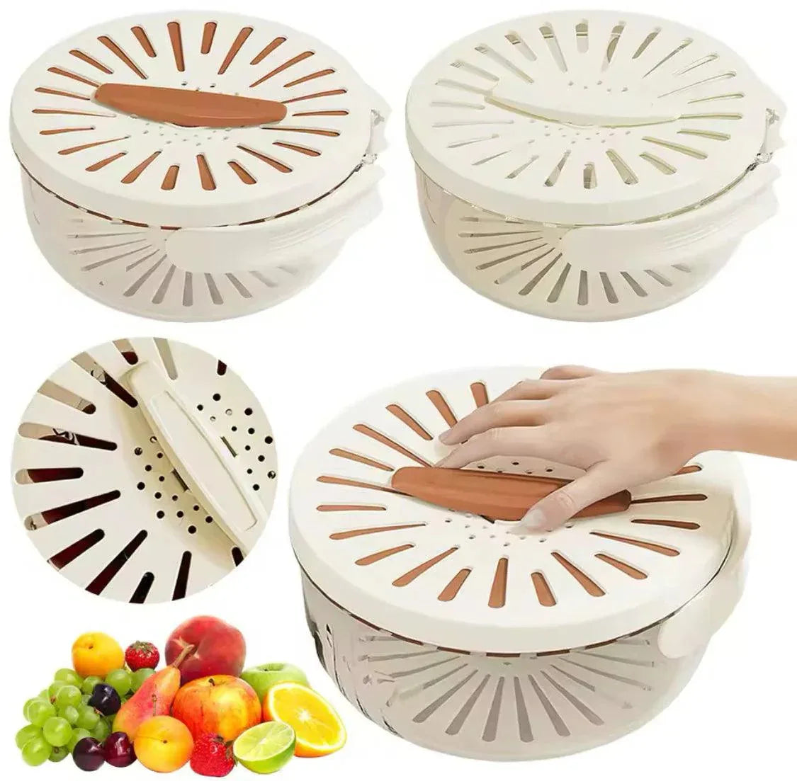 Vegetable and Fruit Washing Bowl for Easy Cleaning and Food Prep - Clarify.pk