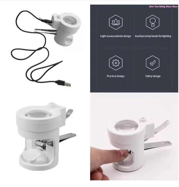Portable Nail Cutter with Adjustable LED Light - Trenducts.pk