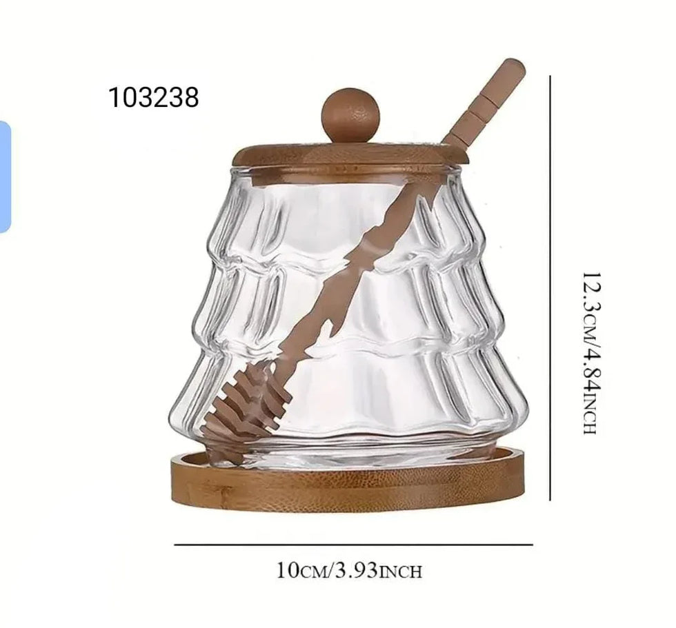 Glass Honey Jar with Airtight Lid – Kitchen Storage - Clarify.pk