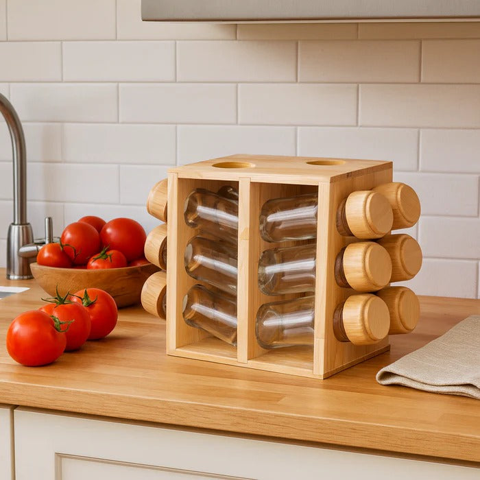 Shengya Wooden Rotating Spice Rack MJ