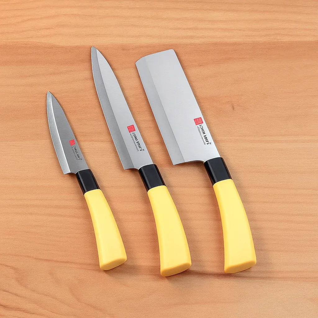 3-Piece Heavy Duty Knife Set – Stainless Steel Kitchen Knives - Clarify.pk