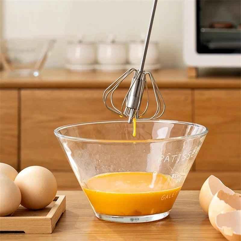 Stainless Steel Egg Beater - Durable Kitchen Whisk for Eggs and Batter - Clarify.pk