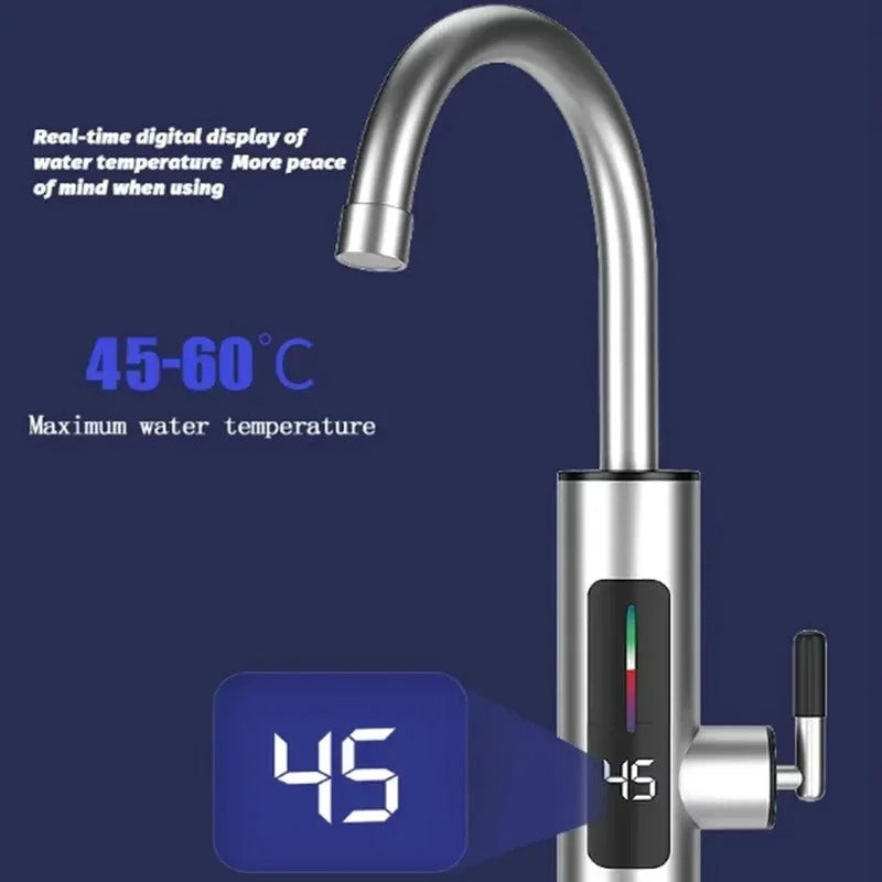 instant electric water heater tap with digital temperature display