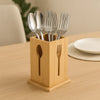 Spoon-Embossed Wooden Cutlery Holder – Handcrafted Tabletop Organizer MJ