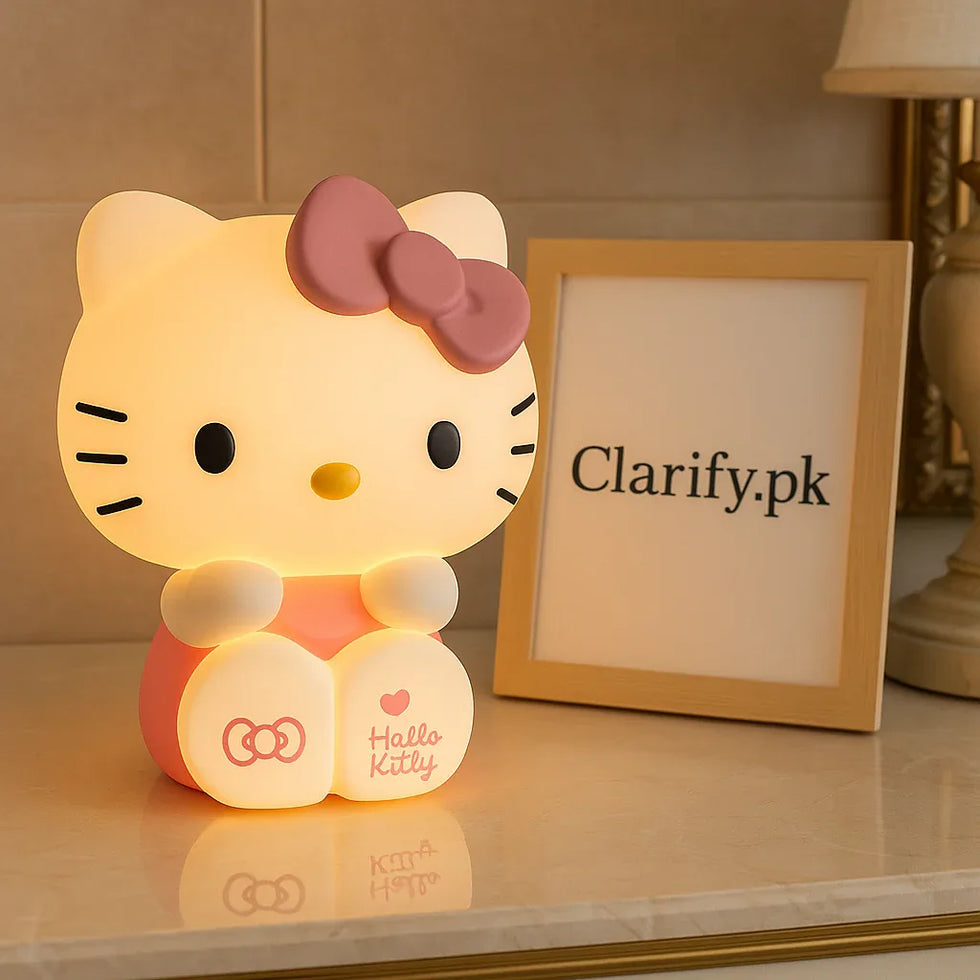 Hello Kitty Cute Night Lamp – Soft Ambient Light - Clarify.pk