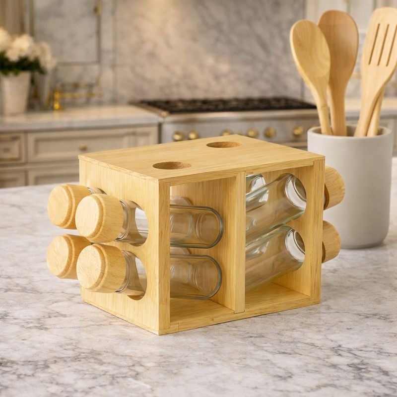 Shengya Wooden Rotating Spice Rack MJ