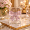 Luxury 3D Pink Bow Crystal Glass Mug - Elegant Coquette-Style Tea & Coffee Cup - Trenducts.pk