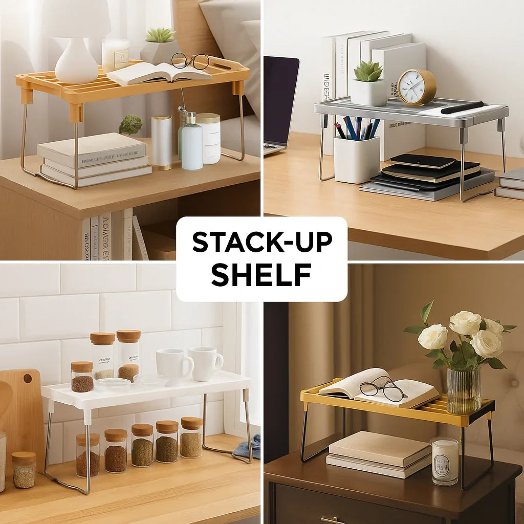 Stack-Up Shelf | Space-Saving Multipurpose Storage Organizer – Trenducts.pk
