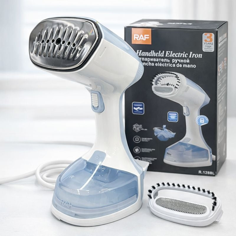 Raf Handheld Steam Iron - Portable Garment Steamer for Travel & Home - Trenducts.pk