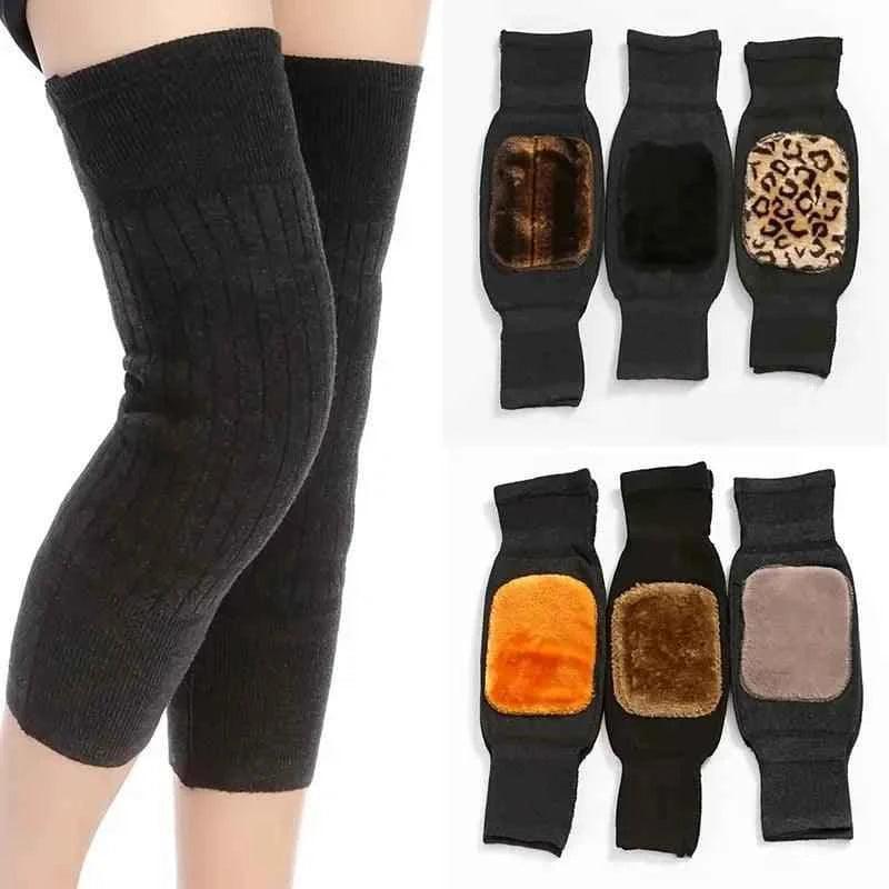 Soft Warm Wool Knee Pads - Cashmere Wool Knee Brace Support Sleeves without Belt - Clarify.pk