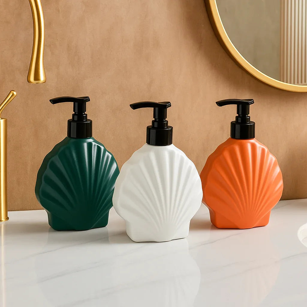 Premium Shell Design Lotion & Soap Dispenser (Each) - Clarify.pk