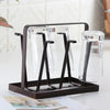 6 Hooks Iron Glass Stand Holder for Home Organizer and Decor - Clarify.pk